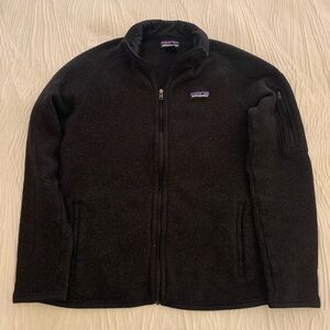 Black Patagonia Better Sweater zip up fleece, size medium